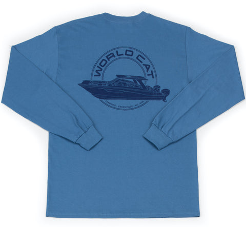 Steel Blue Long Sleeve T-Shirt